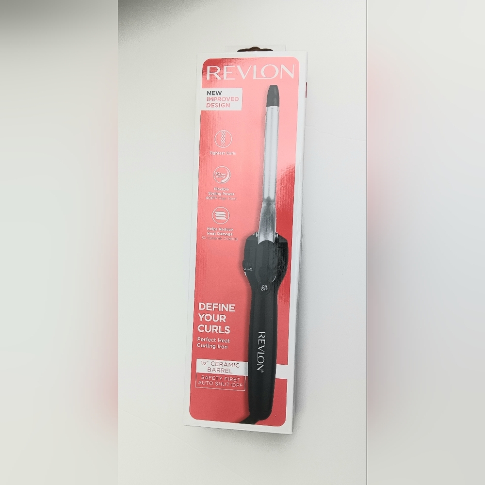 Revlon Black and Red 1/2" Ceramic Barrel Curling Iron